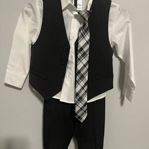 Children's Formal Black Suit Set with Tie